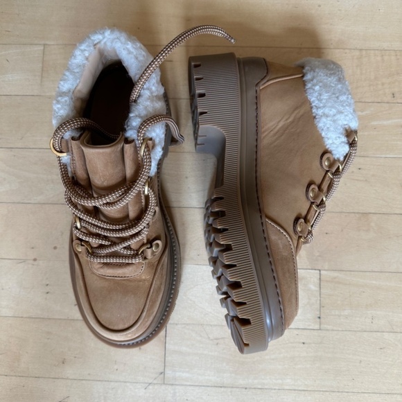 NEW M.gemi Alpine Due Shearling ankle boot, 36/6. GD1024 - Picture 3 of 8